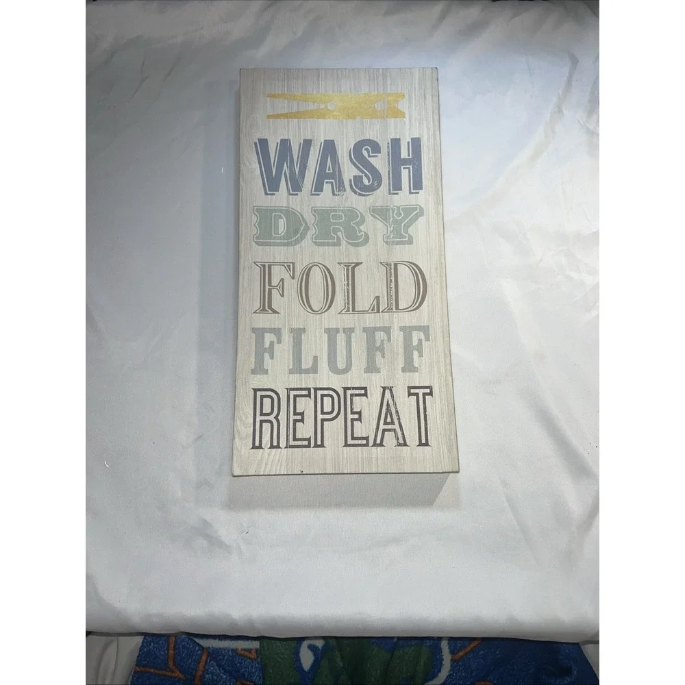 Home Decor Wash Dry And Fold wall sign gift laundry